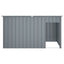 hundehus med tag 196x91x110 cm galvaniseret stål antracitgrå
