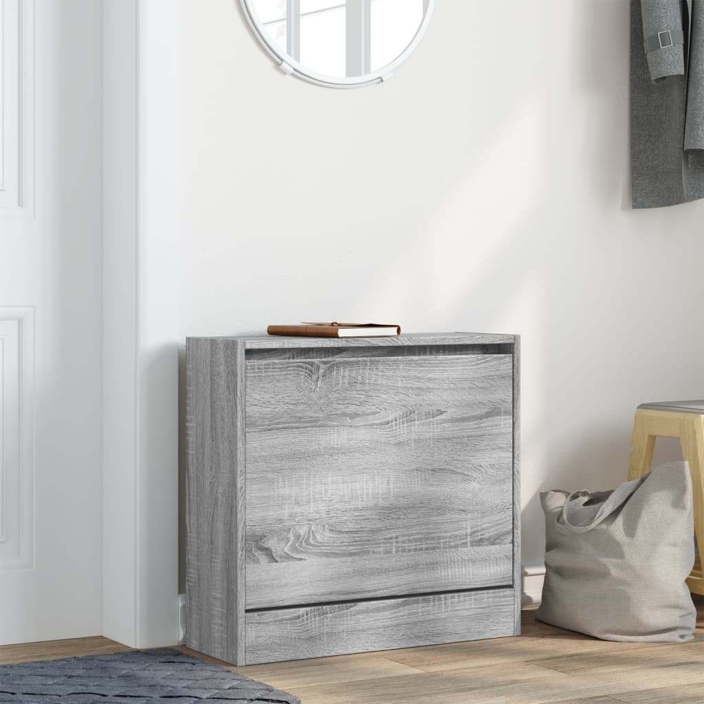 skoreol 60x21x57 cm konstrueret træ grå sonoma-eg