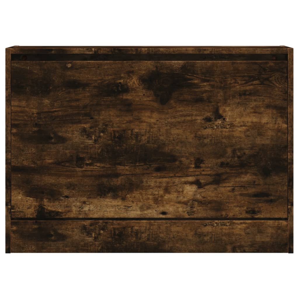 skoskab 80x21x57 cm konstrueret træ røget egetræsfarve