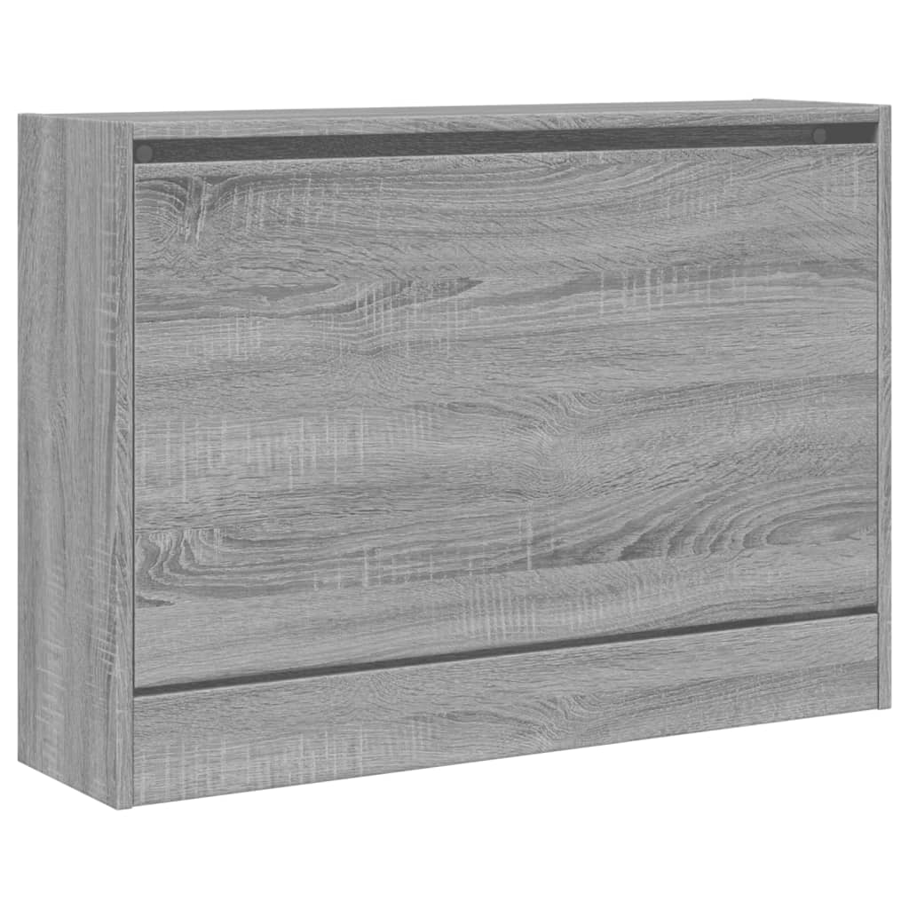 skoskab 80x21x57 cm konstrueret træ grå sonoma-eg
