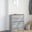 skoreol 80x21x87,5 cm konstrueret træ grå sonoma-eg