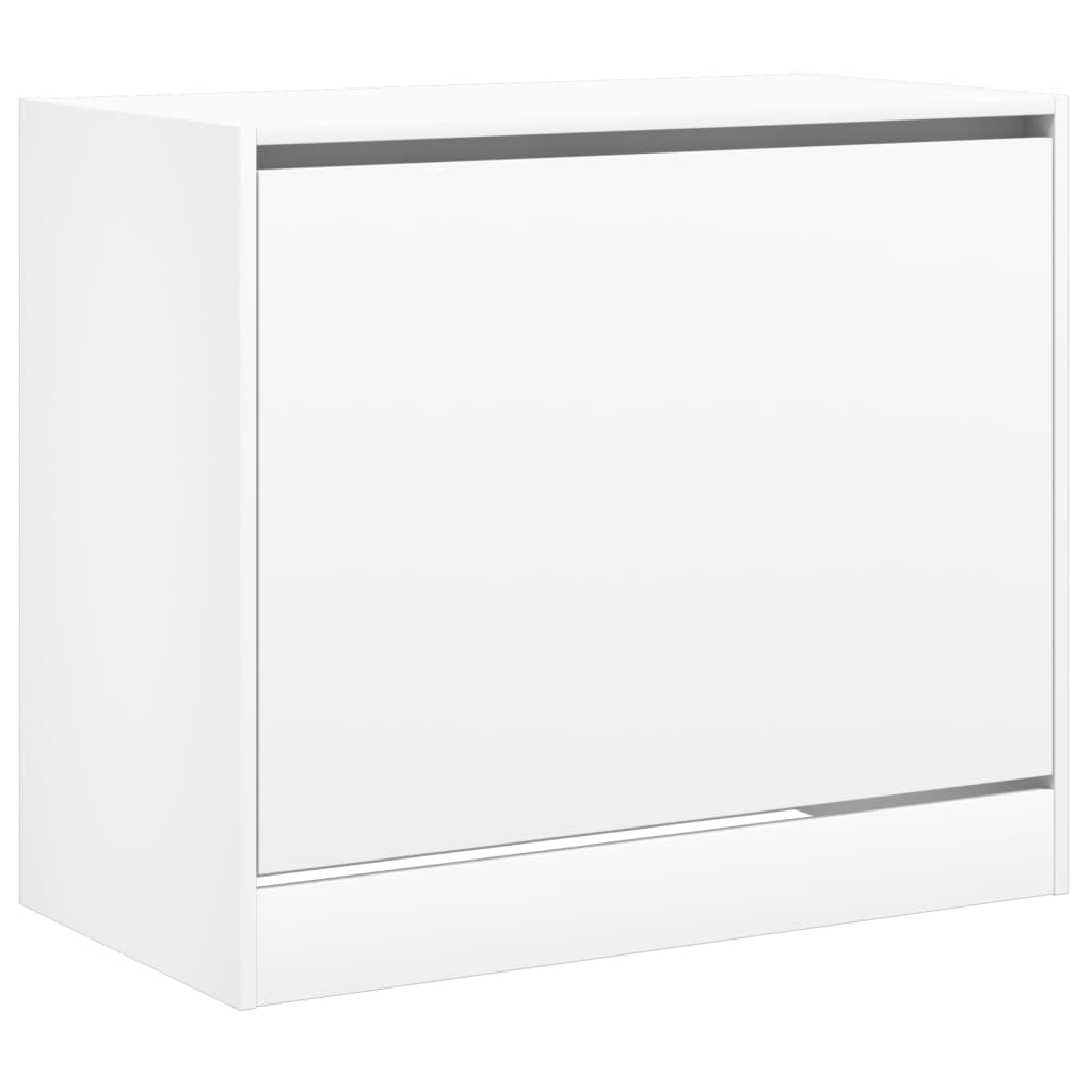 skoskab 80x42x69 cm konstrueret træ hvid