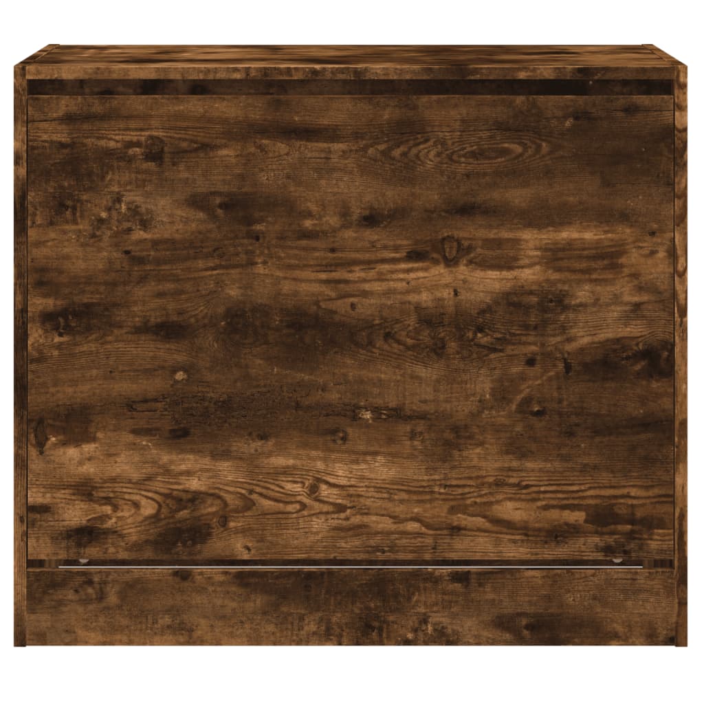 skoskab 80x42x69 cm konstrueret træ røget egetræsfarve