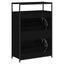 skoreol 75x34x112 cm konstrueret træ sort