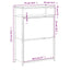 skoreol 75x34x112 cm konstrueret træ sort