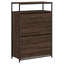 skoreol 75x34x112 cm konstrueret træ brun egetræsfarve