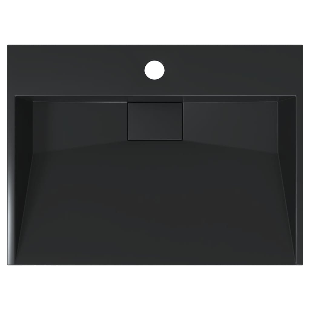håndvask 50x38x11 cm mineralstøbt/marmorstøbt matsort