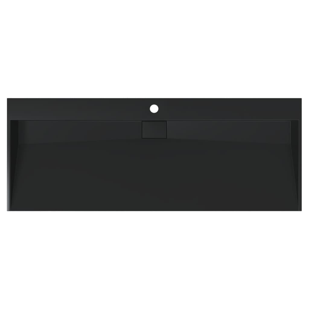 håndvask 120x46x11 cm mineralstøbt/marmorstøbt matsort
