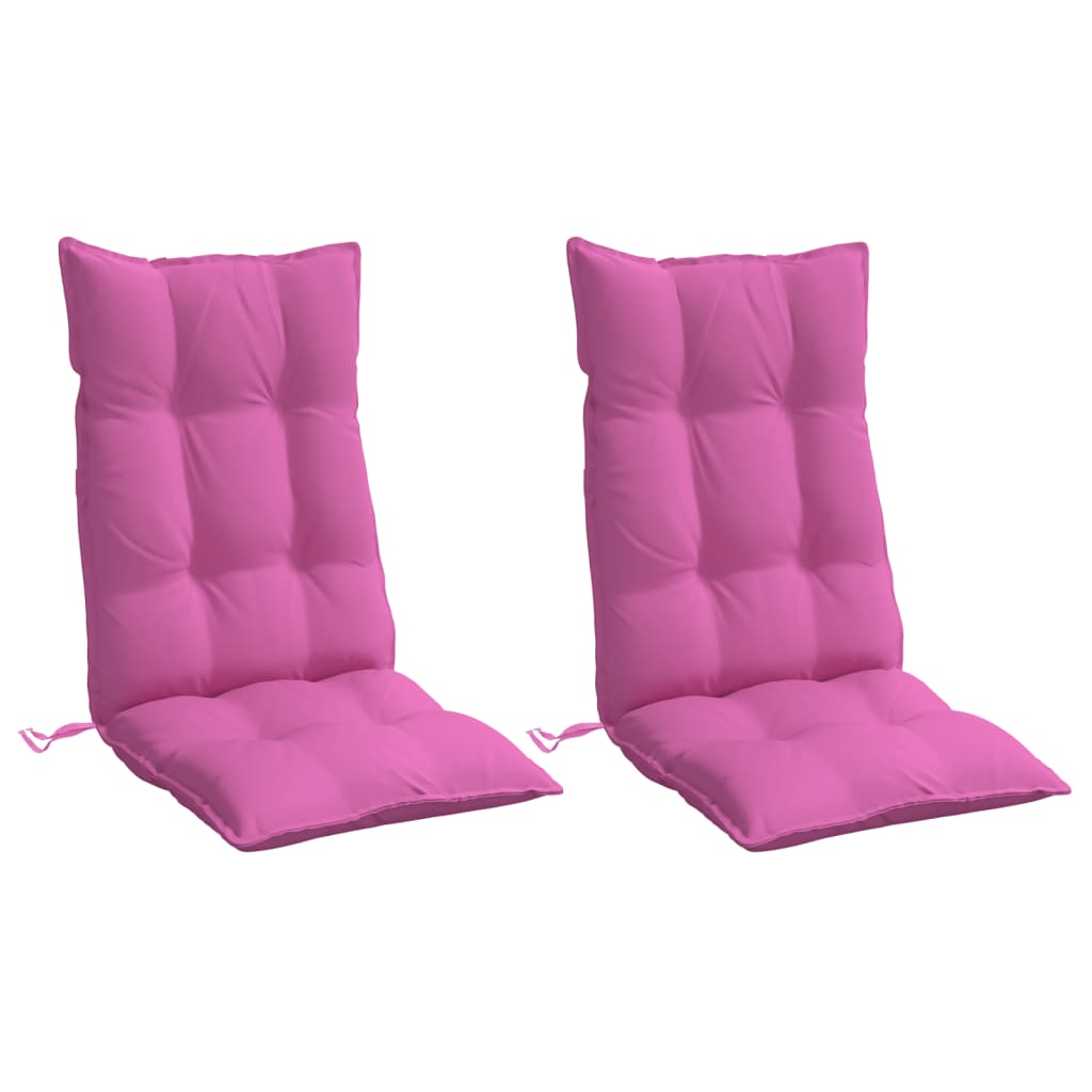stolehynder m. høj ryg 2 stk. oxfordstof pink