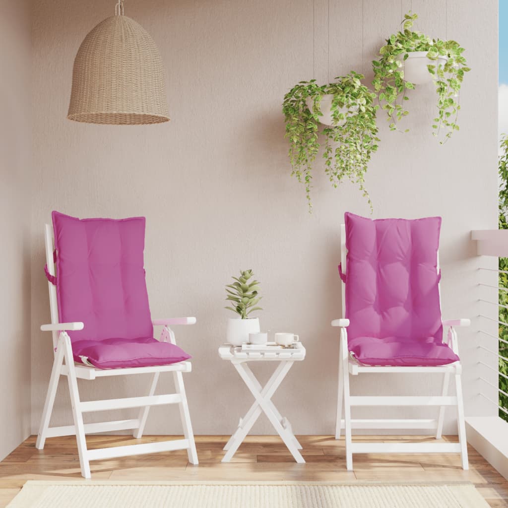 stolehynder m. høj ryg 2 stk. oxfordstof pink