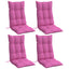 stolehynder m. høj ryg 4 stk. oxfordstof pink