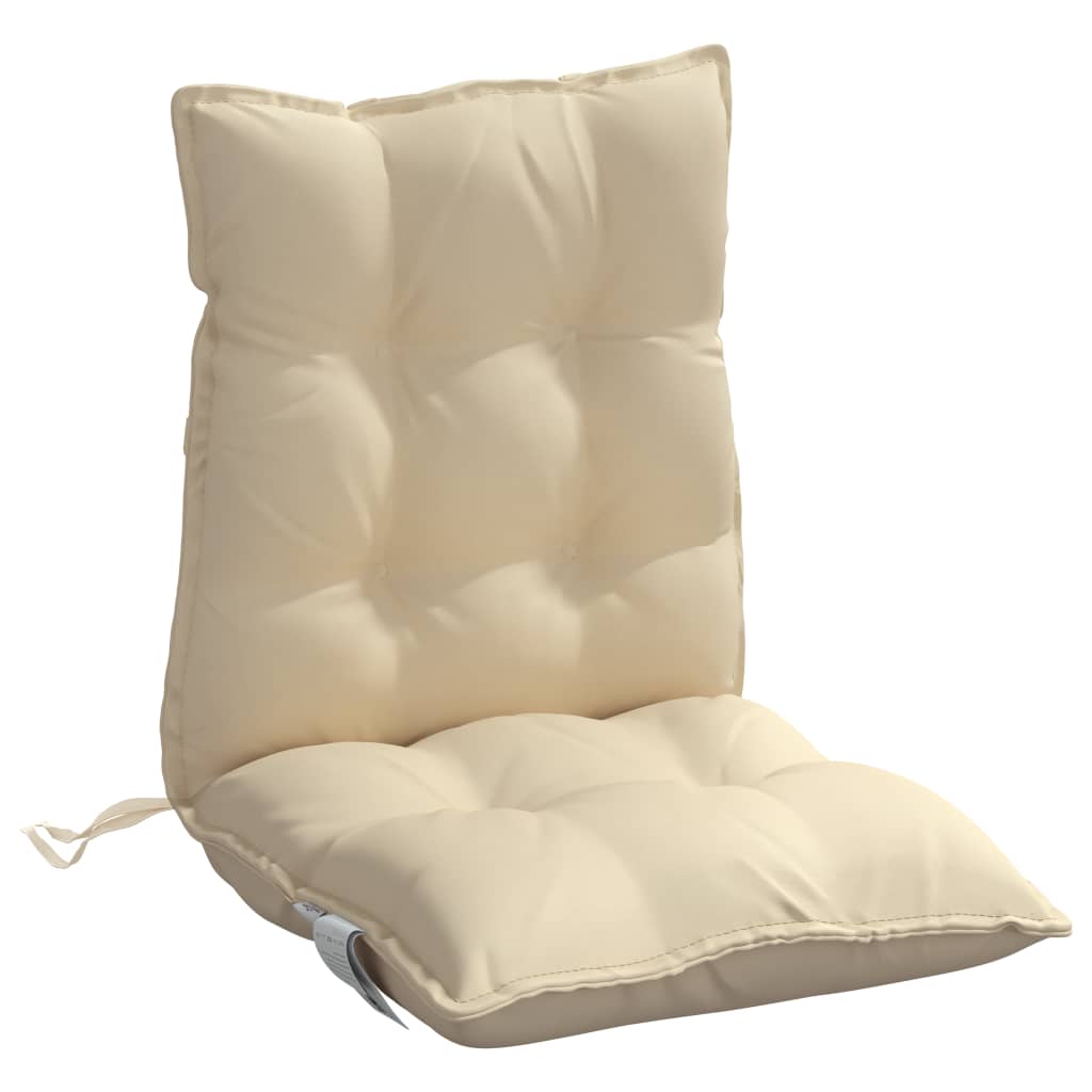 stolehynde med lav ryg 4 stk. oxfordstof beige