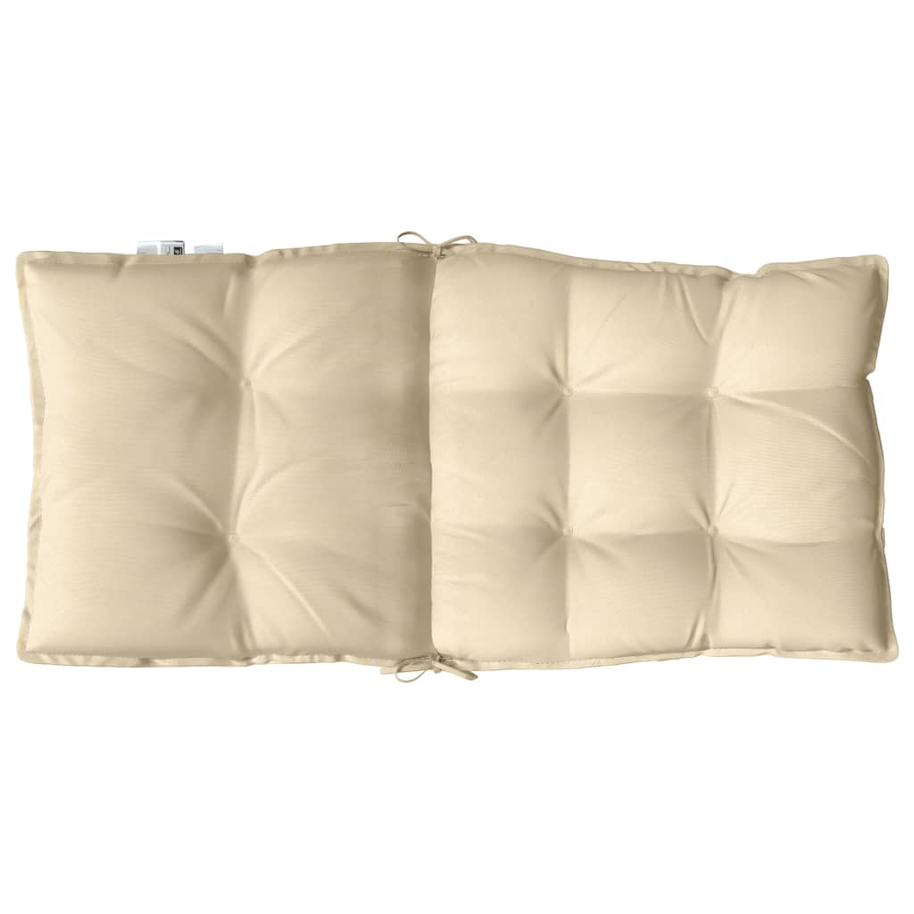 stolehynde med lav ryg 6 stk. oxfordstof beige