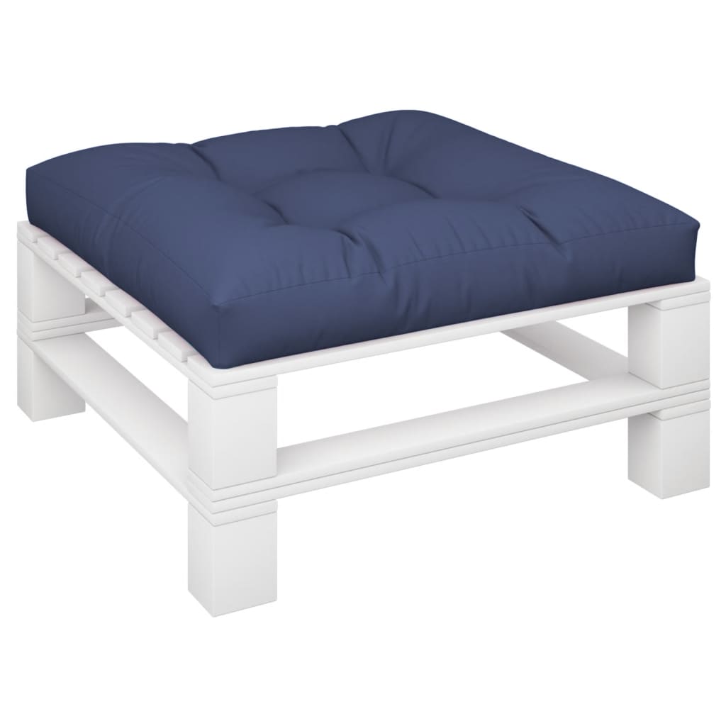 pallehynde 70x70x12 cm stof marineblå