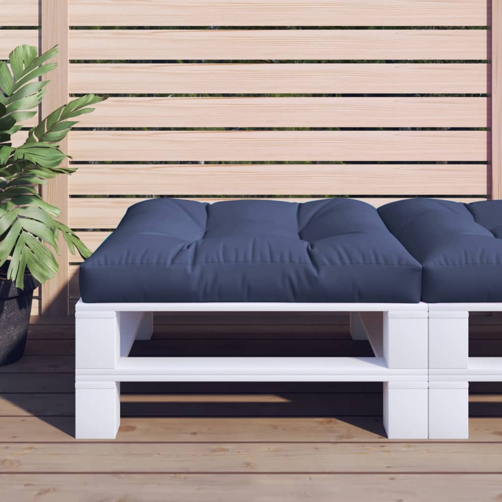 pallehynde 80x80x12 cm stof marineblå