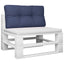 pallehynde 120x40x12 cm stof marineblå