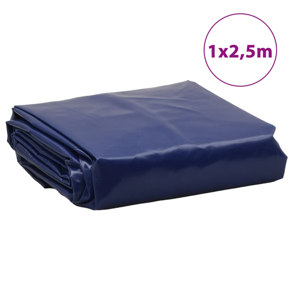presenning 1x2,5 m 650 g/m² blå