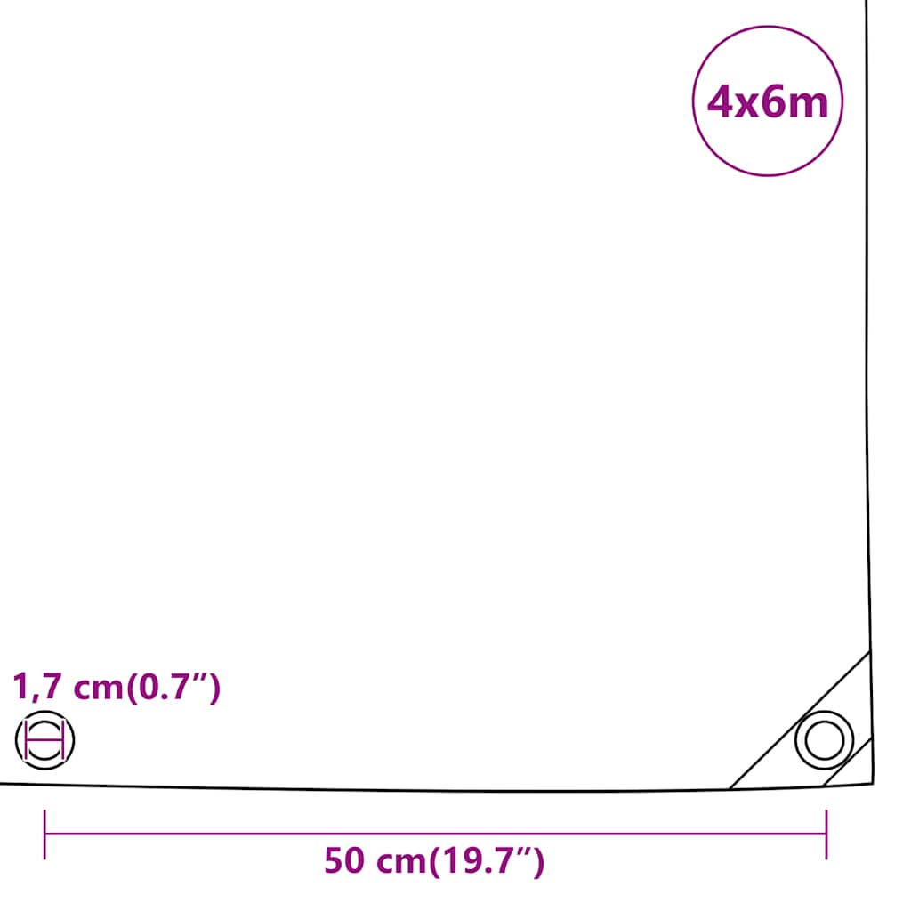 presenning 4x6 m 650 g/m² antracitgrå
