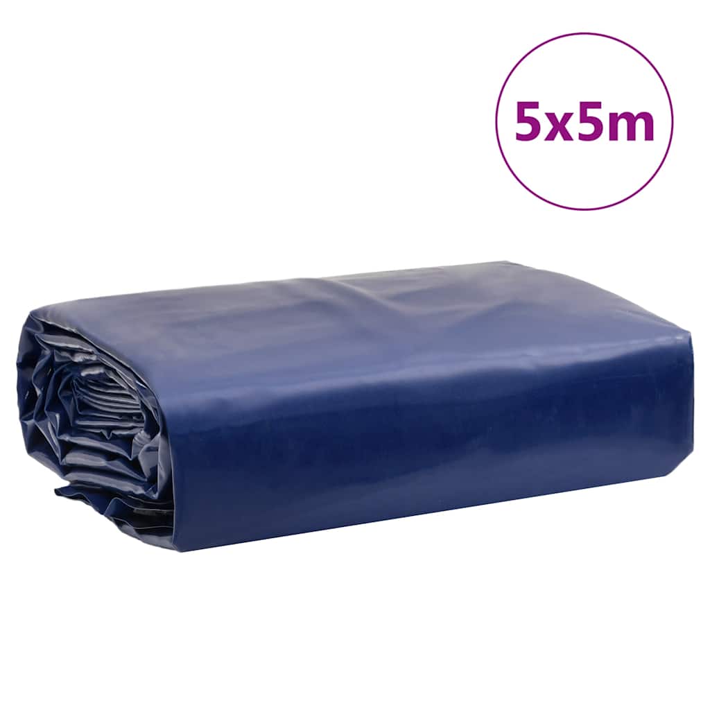 presenning 5x5 m 650 g/m² blå