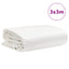 presenning 3x3 m 650 g/m² hvid