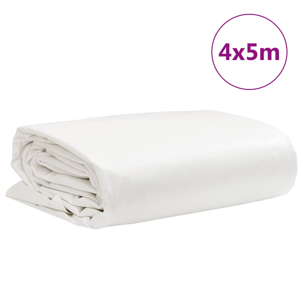 presenning 4x5 m 650 g/m² hvid