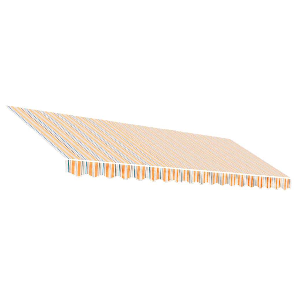 udskiftningsdug til markise 4,5x3 m polyester orange og blå