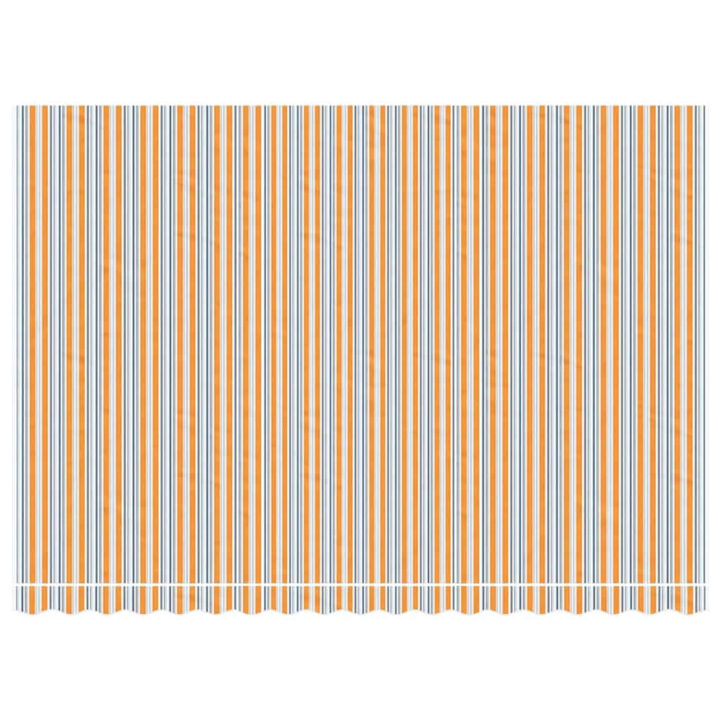 udskiftningsdug til markise 4,5x3 m polyester orange og blå