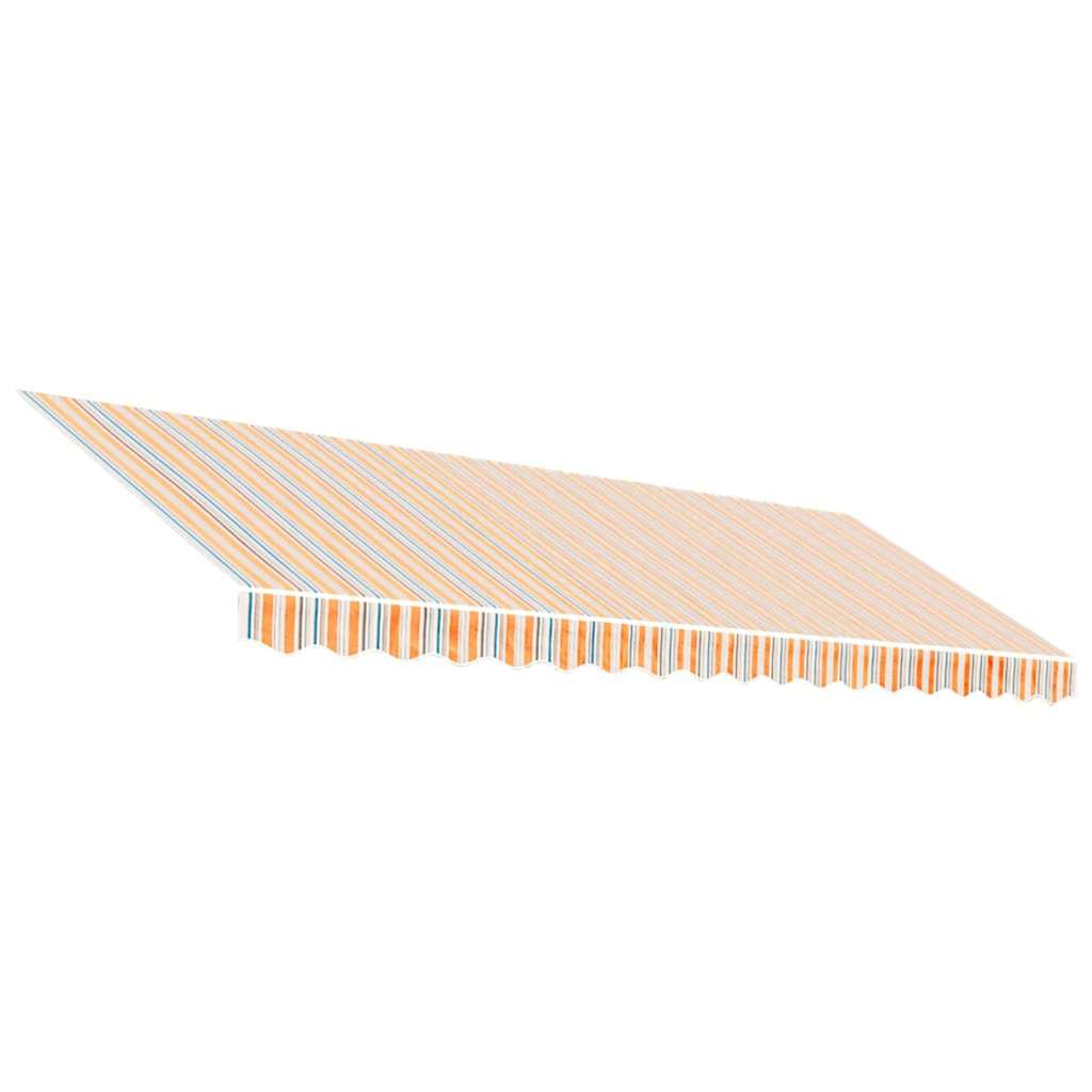 udskiftningsdug til markise 4,5x3,5 m polyester orange og blå