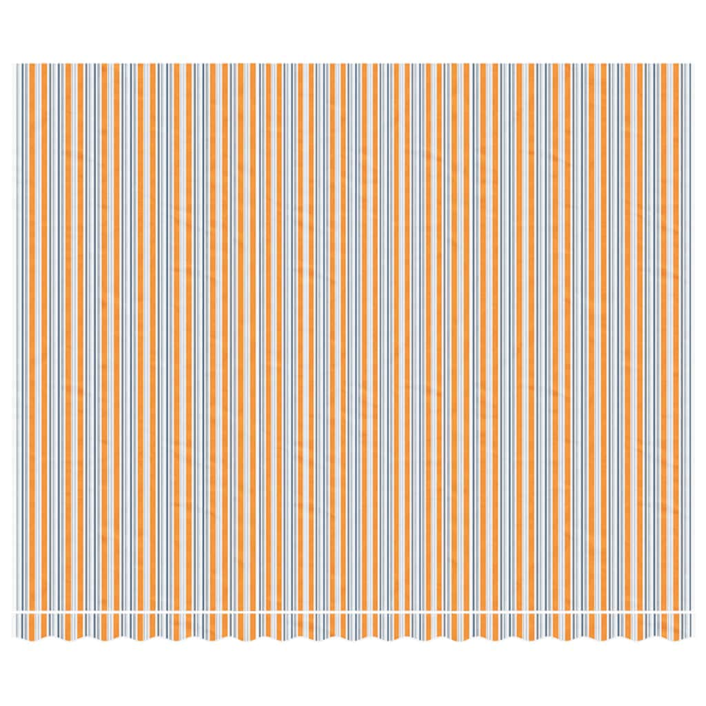 udskiftningsdug til markise 4,5x3,5 m polyester orange og blå
