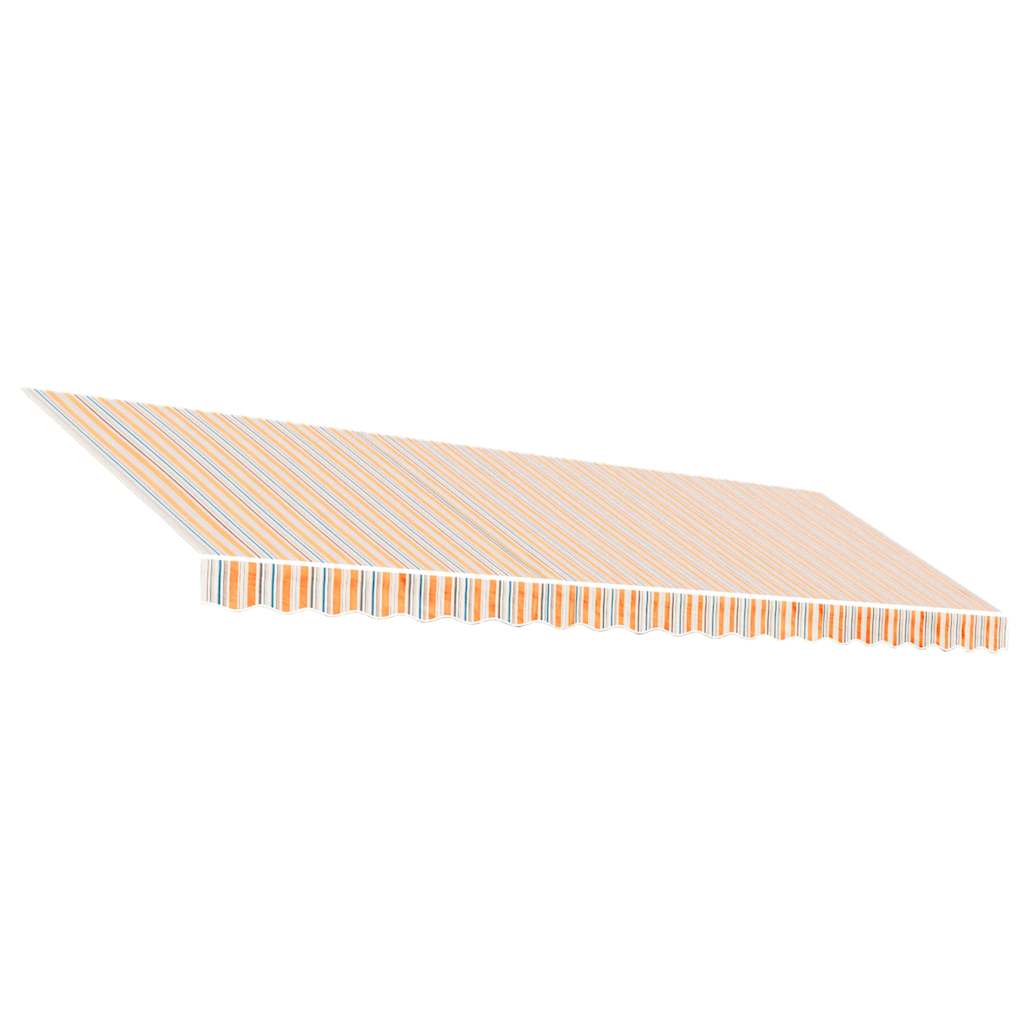 udskiftningsdug til markise 5x3,5 m polyester orange og blå