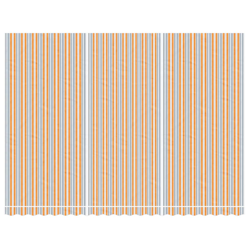 udskiftningsdug til markise 5x3,5 m polyester orange og blå