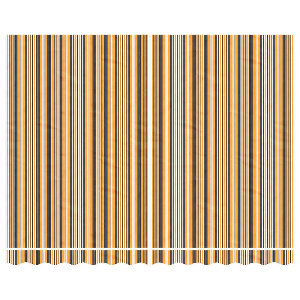 udskiftningsdug til markise 3,5x2,5 m polyester orange og sort