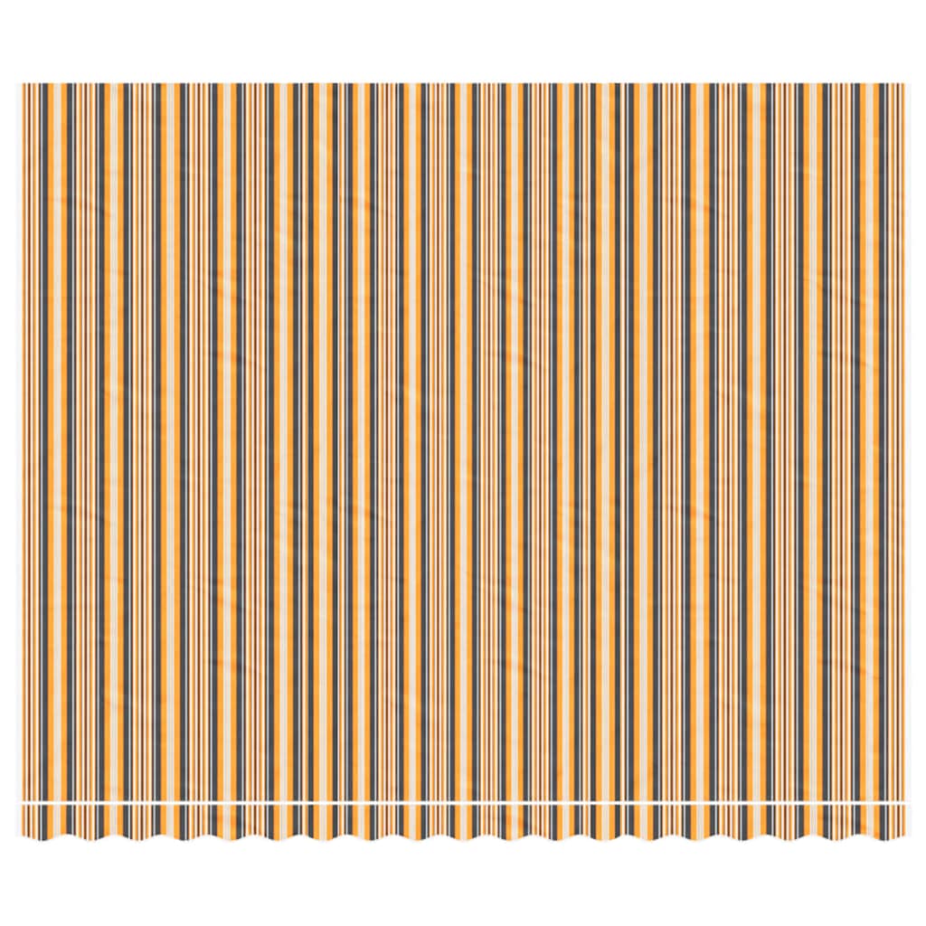 udskiftningsdug til markise 4,5x3,5 m polyester orange og sort