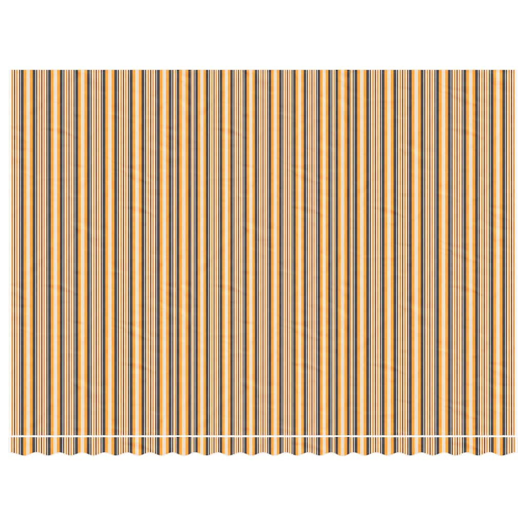 udskiftningsdug til markise 5x3,5 m polyester orange og sort