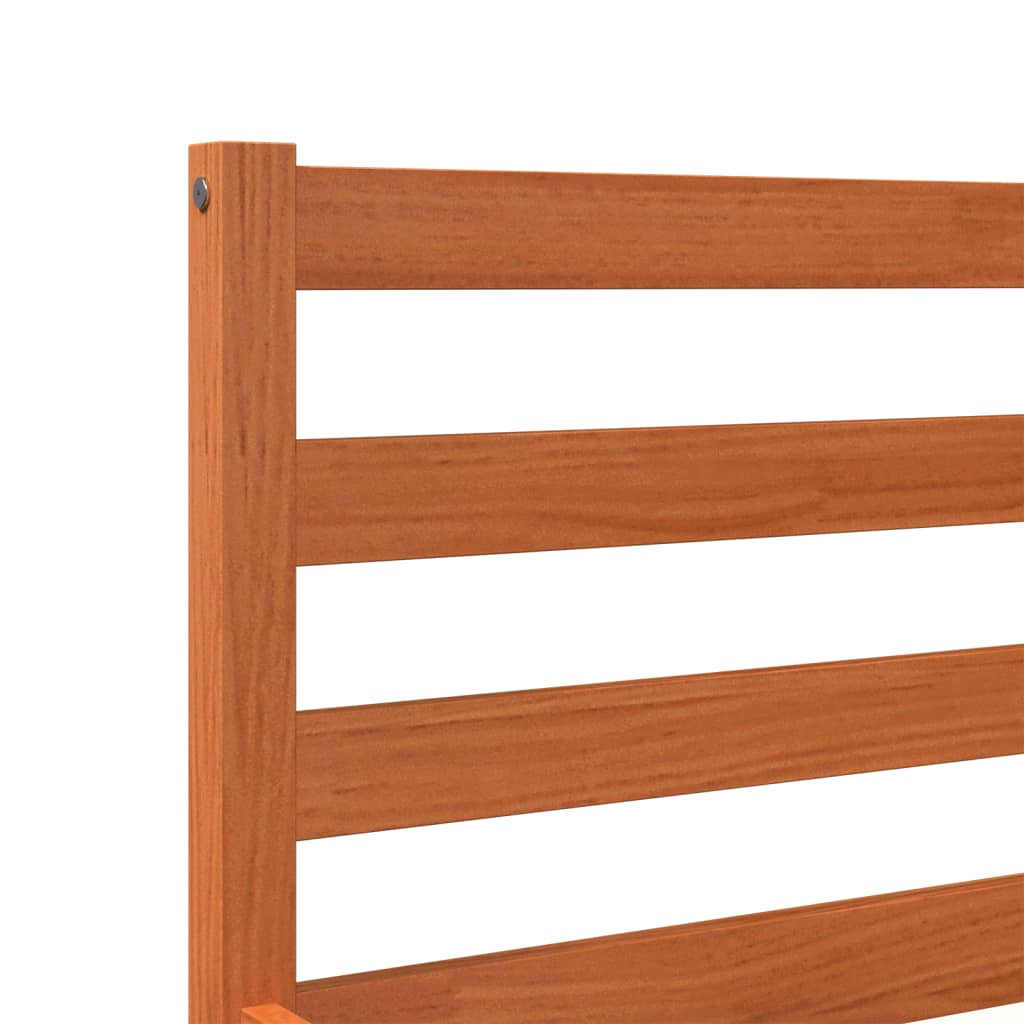 sengeramme uden madras 150x200 cm massivt fyrretræ gyldenbrun