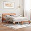 sengeramme uden madras 150x200 cm massivt fyrretræ gyldenbrun