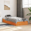 sengeramme uden madras 90x190 cm massivt fyrretræ gyldenbrun