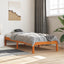 sengeramme uden madras 100x200 cm massivt fyrretræ gyldenbrun