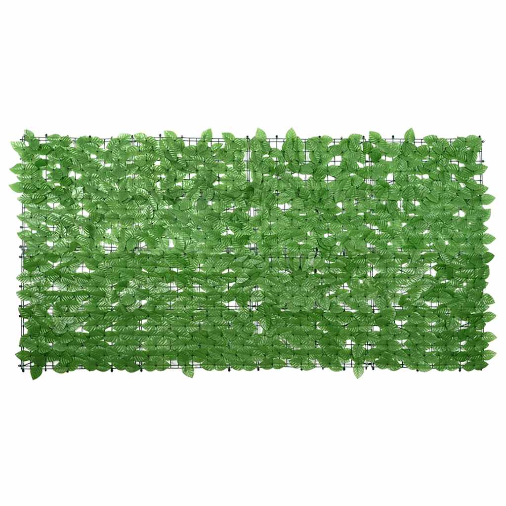 Altanafskærmning 200×100 cm - grønne blade, kunstigt hegn