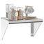væghylde 50x30x31 cm rustfrit stål sølvfarvet