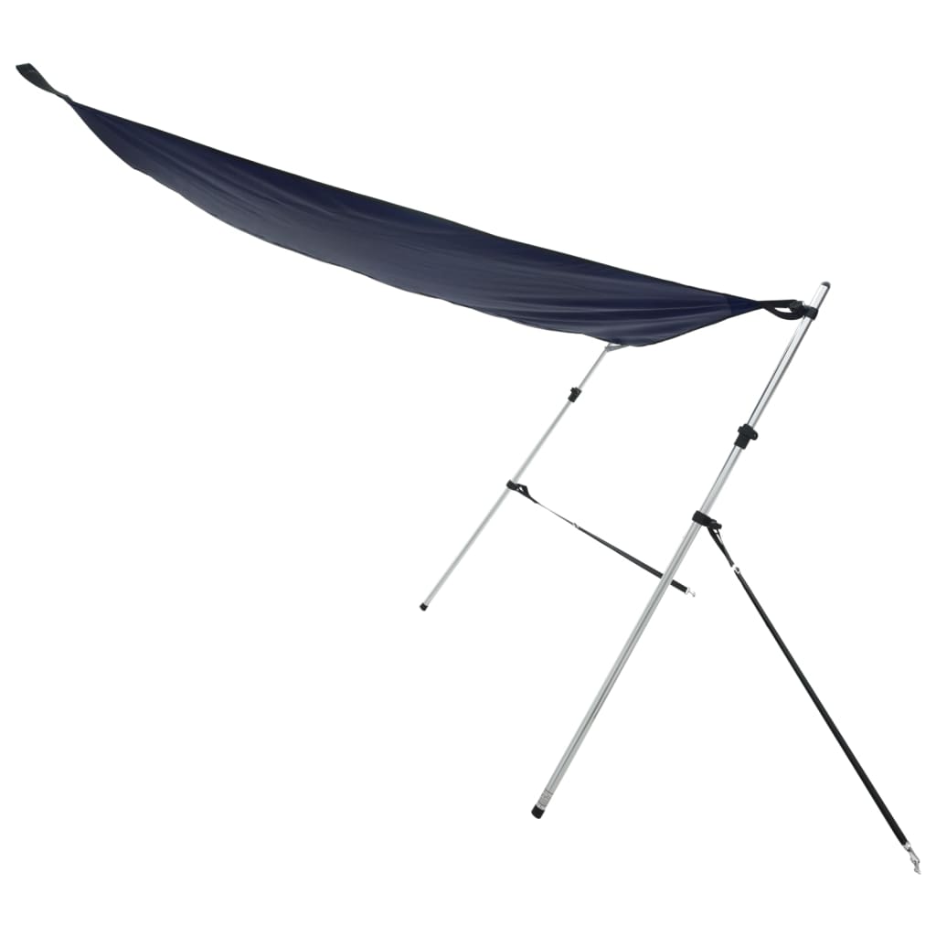 solsejl til båd 170x208x(115-183) cm forlængerdel marineblå