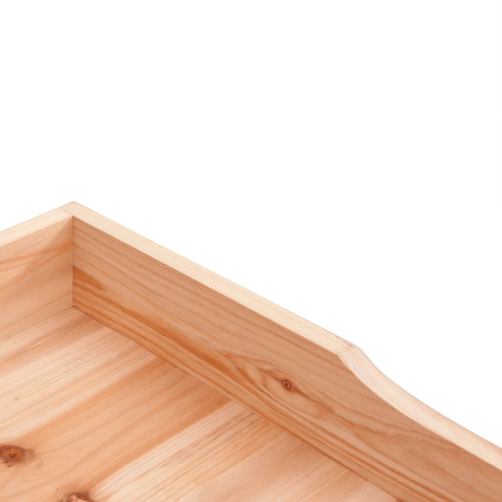 plantebord med hylde 78x38x82,5 cm massivt grantræ brun