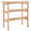 plantebord med hylder 78x38x82,5 cm massivt grantræ