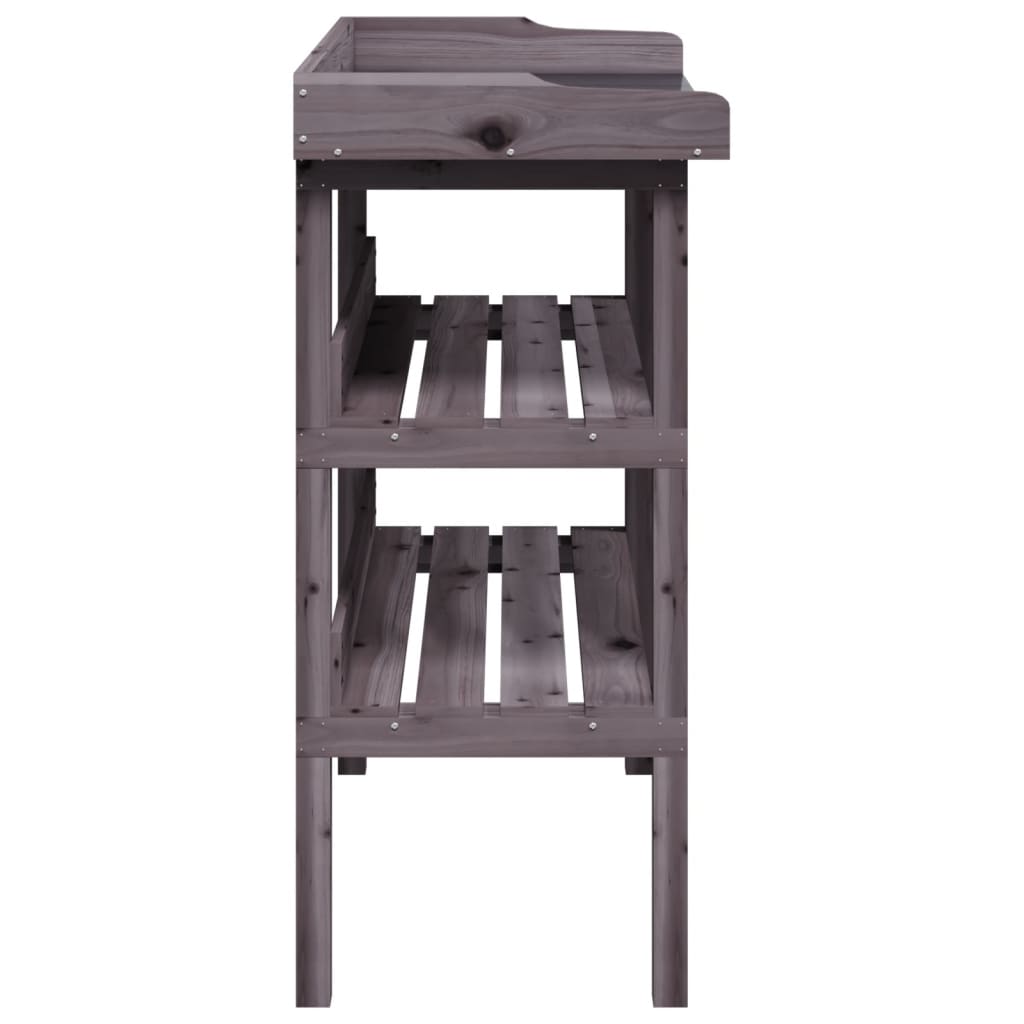 plantebord med hylder 78x38x82,5 cm massivt grantræ