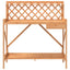 pottebord med espalier massivt fyrretræ brun