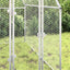 hønsehus 200x100x190 cm galvaniseret stål grå