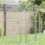 hønsehus 200x105x182 cm galvaniseret stål sølvfarvet