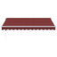 markise med LED-lys 350x250 cm automatisk betjening bordeaux