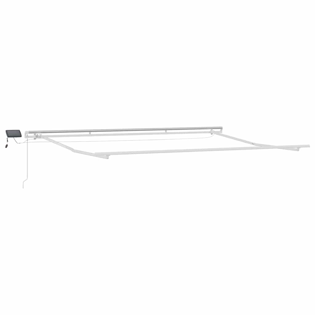 markise med LED-lys 400x300 cm manuel betjening bordeauxfarvet