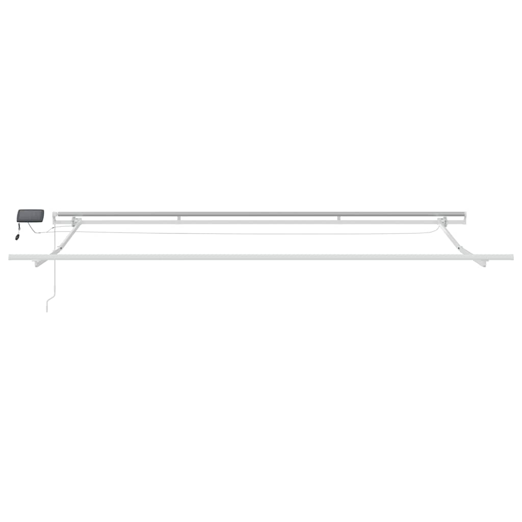 markise med LED-lys 500x300 cm manuel betjening bordeauxfarvet